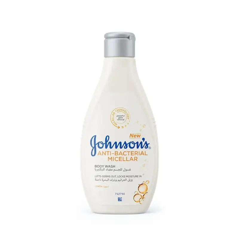 شامپو بدن آنتی‌باکتریال میسلار جانسون Johnson's با عصاره لیمو حجم 250 میل