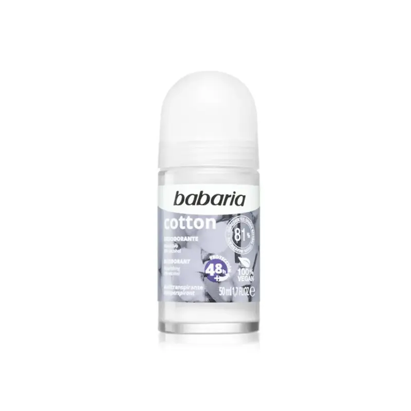 رول ضد تعریق باباریا babaria پنبه Cotton حجم 50 میلی لیتر
