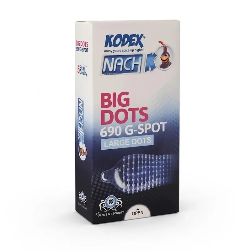 کاندوم ناچ کدکس مدل Big Dots 690 G-Spot بسته 10 عددی