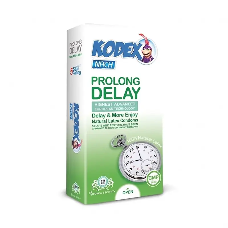 کاندوم ناچ کدکس مدل Prolong Delay بسته 12 عددی