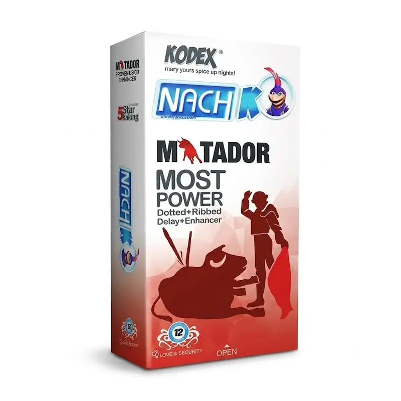 کاندوم ناچ کدکس مدل Matador Most Power بسته 12 عددی