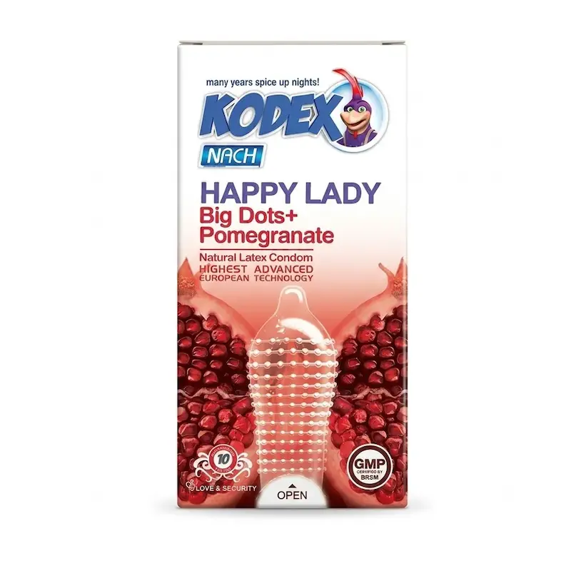 کاندوم ناچ کدکس مدل Happy Lady بسته 10 عددی