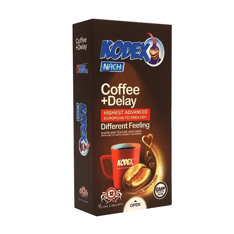 کاندوم ناچ کدکس مدل Coffee + Delay بسته 12 عددی