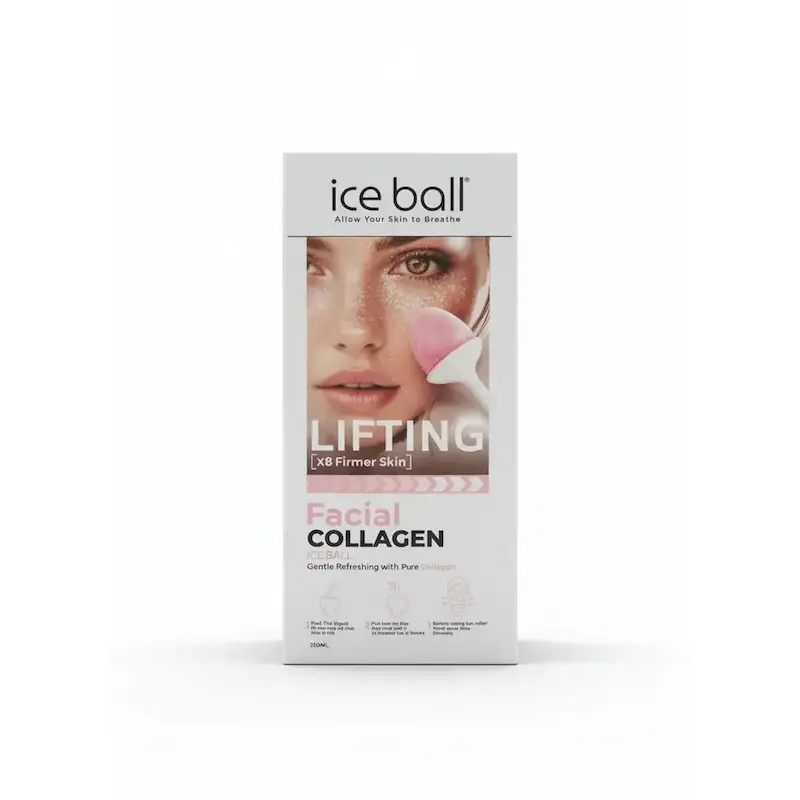ژل لیفتینگ صورت آیس بال Ice ball مدل کلاژن و آبرسان حجم 212 میلی لیتر