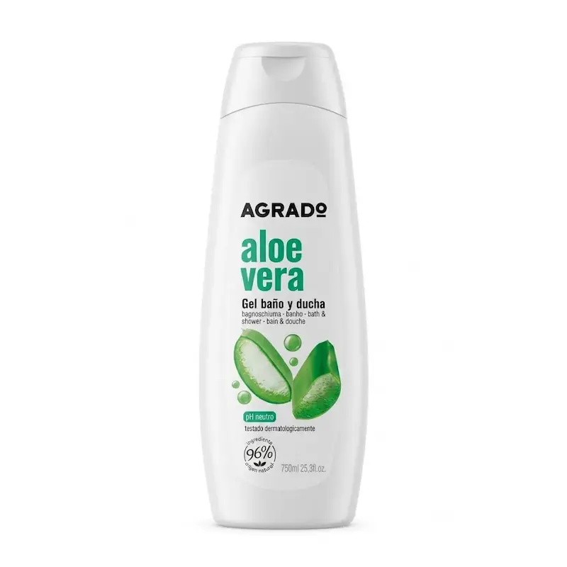 شامپو بدن آلوئه‌ورا آگرادو AGRADO Body Wash Aloe Vera حجم ۷۵۰ میلی‌لیتر