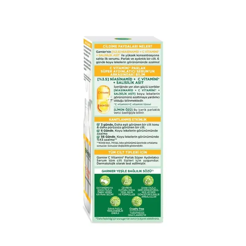 سرم روشن کننده و ضد لک سوپر ویتامین C گارنیه Garnier Super Glow حجم 30 میلی لیتر