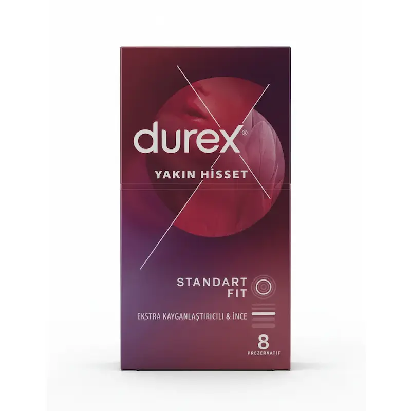 کاندوم دورکس Durex مدل Yakin Hisset استاندارد فیت 8 عددی