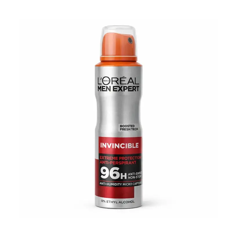 اسپری ضد تعریق مردانه لورال من اکسپرت مدل Invincible 96H حجم 150 میلی لیتر