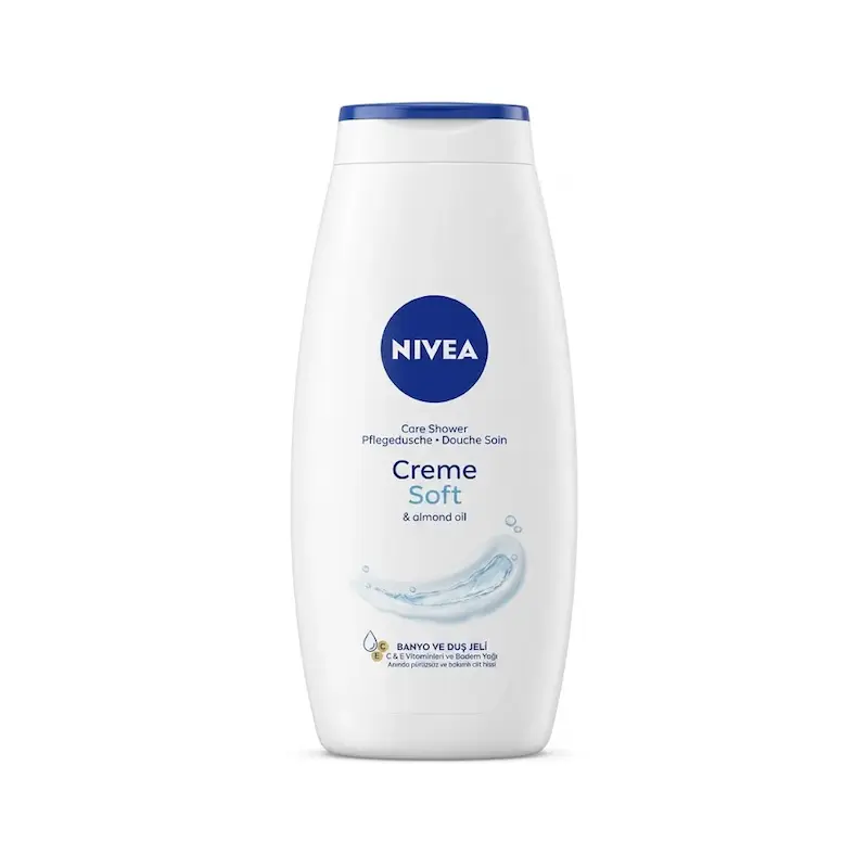 شامپو بدن کرمی نیوا Nivea مدل Creme Soft حاوی روغن بادام حجم 500 میلی لیتر