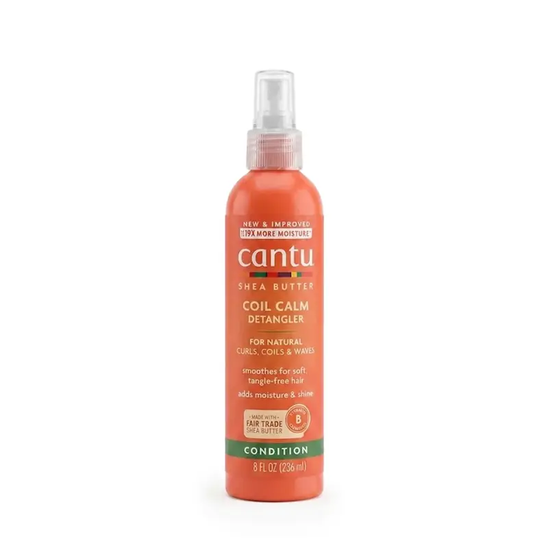 اسپری گره باز کن مو کانتو cantu مدل Shea Butter Coil Calm حجم 236 میلی لیتر