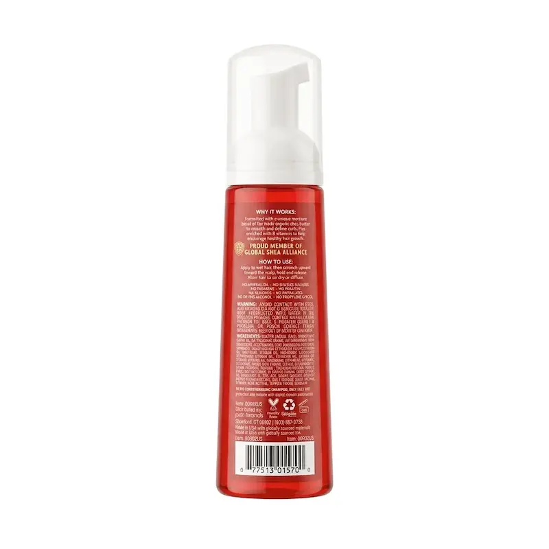 موس موی فر و موج‌دار کانتو Cantu مدل Wave Whip Curling Mousse حجم 248 میلی‌لیتر