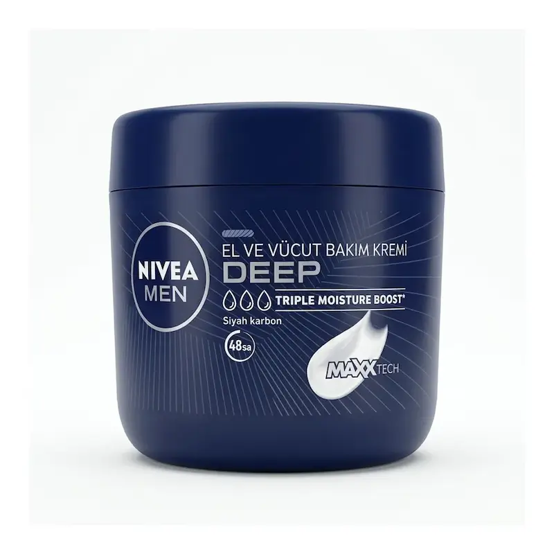 کرم مراقبت از دست و بدن مردانه نیوآ Nivea Men مدل Deep کربن سیاه حجم 400 میلی لیتر