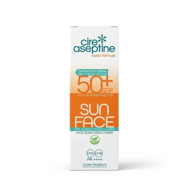 کرم ضد آفتاب صورت سیر آسپتین Cire Aseptine مدل Sun Face SPF 50 Plus حجم 60 میلی لیتر