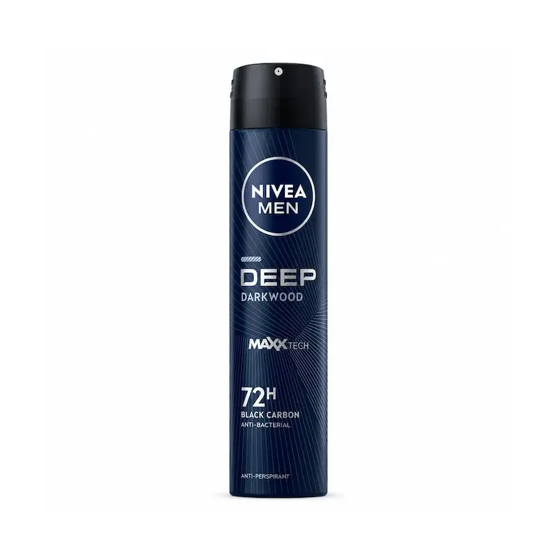 اسپری ضد تعریق مردانه نیوآ Nivea Men مدل Deep Darkwood MaxxTech حجم 150 میلی لیتر