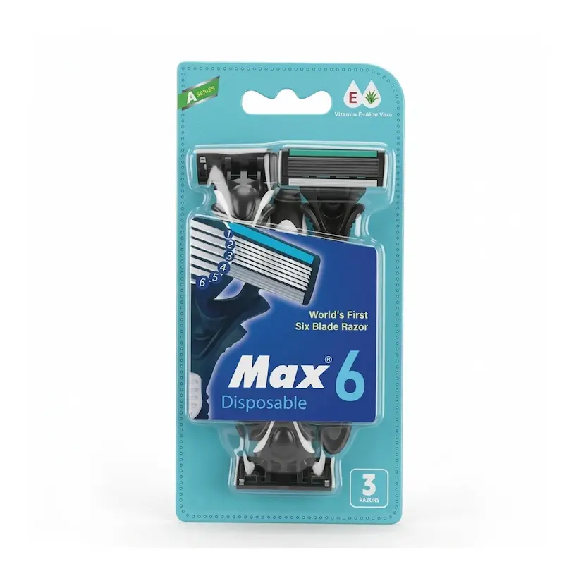 خودتراش یک‌بار مصرف مکس Max مدل 3 Blade بسته 3 عدد