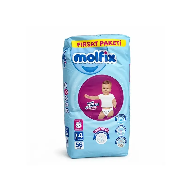 پوشک شورتی مولفیکس Molfix سایز 4  بسته 56 عددی