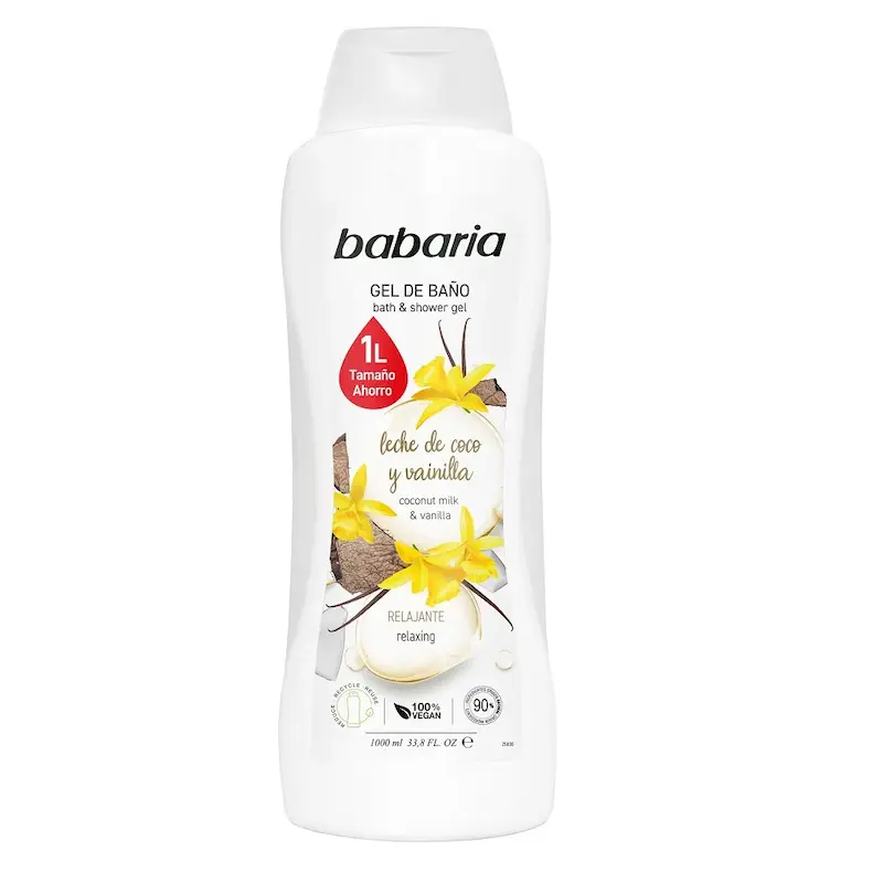 شامپو بدن باباریا babaria نارگیل و وانیل حجم 1000 میلی لیتر