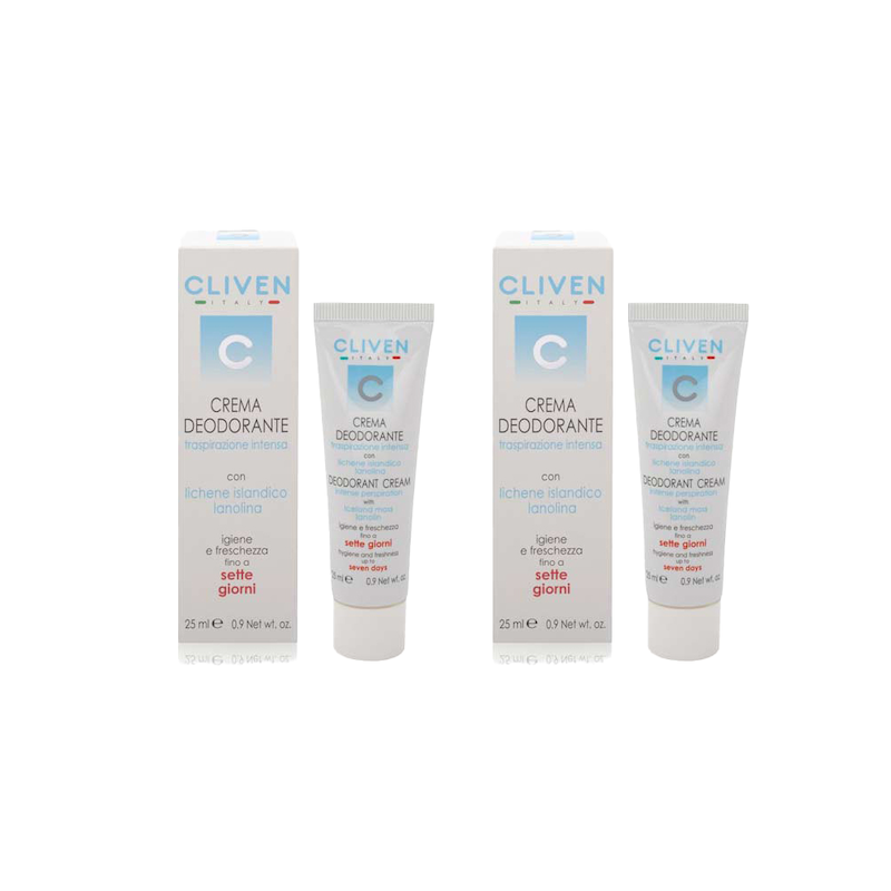 کرم دئودورانت 7 روزه کلیون CLIVEN بسته 2 عددی حجم 25 میلی لیتر