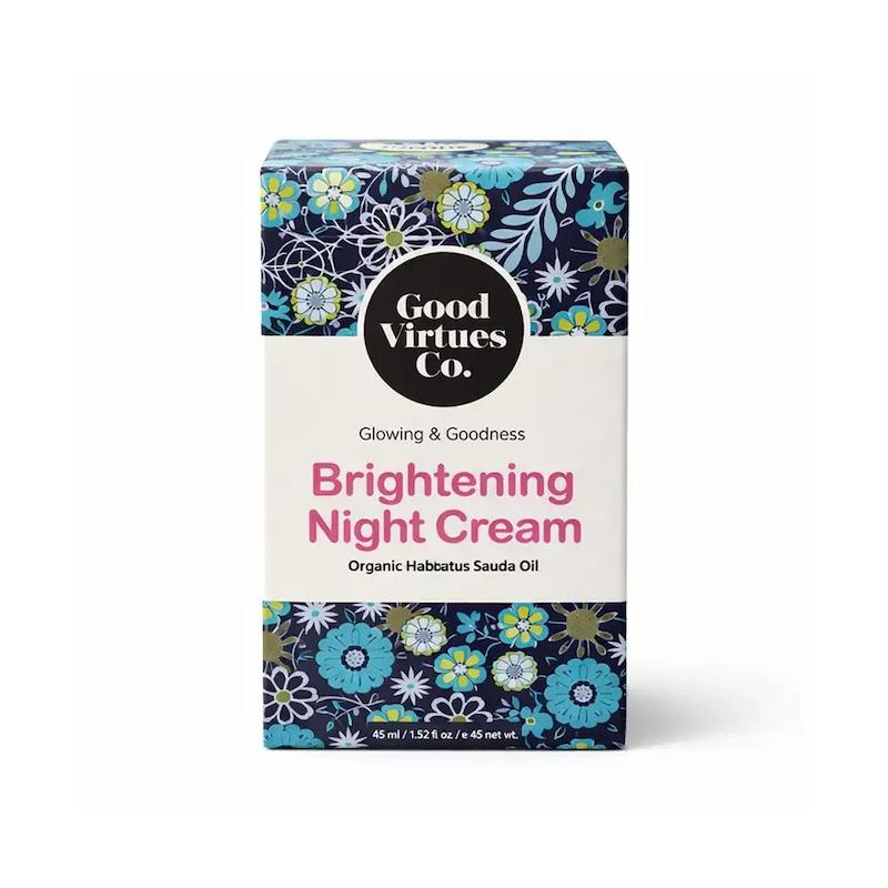 کرم شب روشن کننده و بازسازنده گود ورچو Goodvirtues مدل Brightening Night Cream حجم 45 میلی لیتر