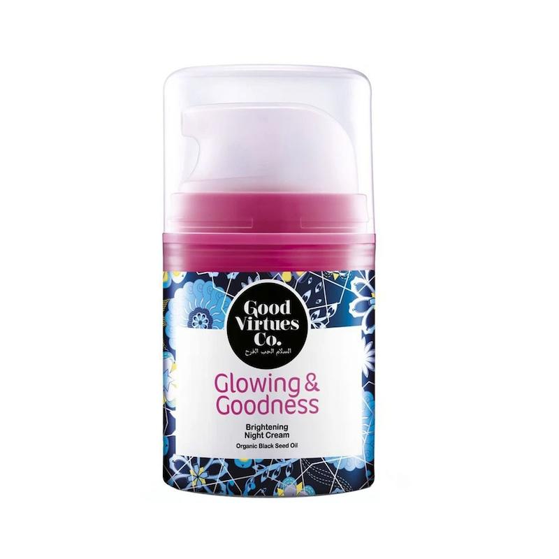 کرم شب روشن کننده و بازسازنده گود ورچو Goodvirtues مدل Brightening Night Cream حجم 45 میلی لیتر