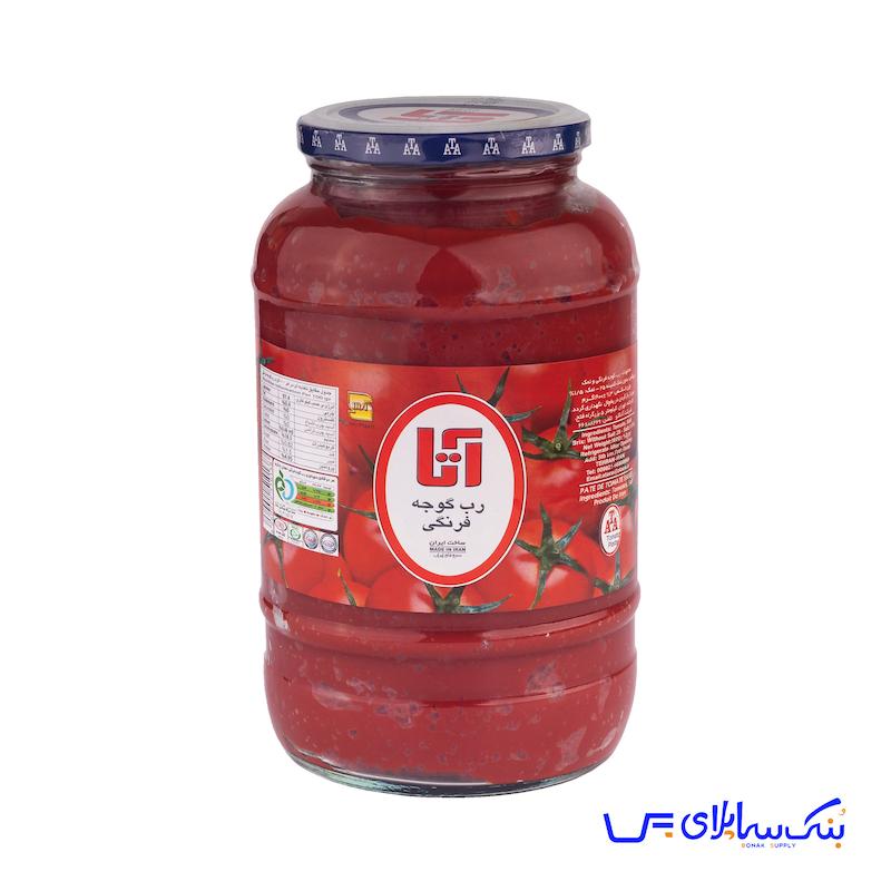 رب گوجه فرنگی 1600گرمی شیشه آتا بسته 6 عددی