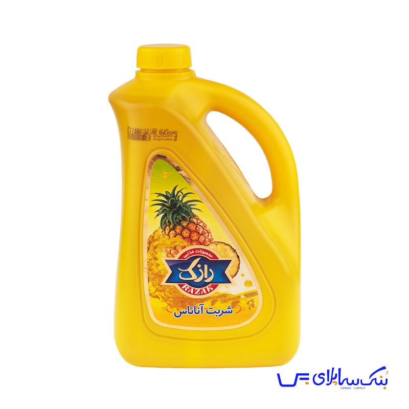 شربت آناناس 3 لیتری رازک بسته 4 عددی