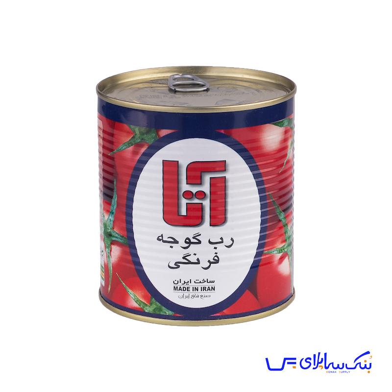 رب گوجه فرنگی 800 گرمی آتا بسته 12 عددی
