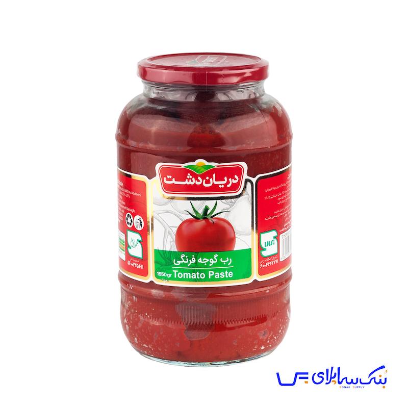 رب گوجه فرنگی 1600 گرمی شیشه دریاندشت بسته 6 عددی