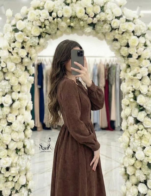پیراهن مخمل کبریتی🍂