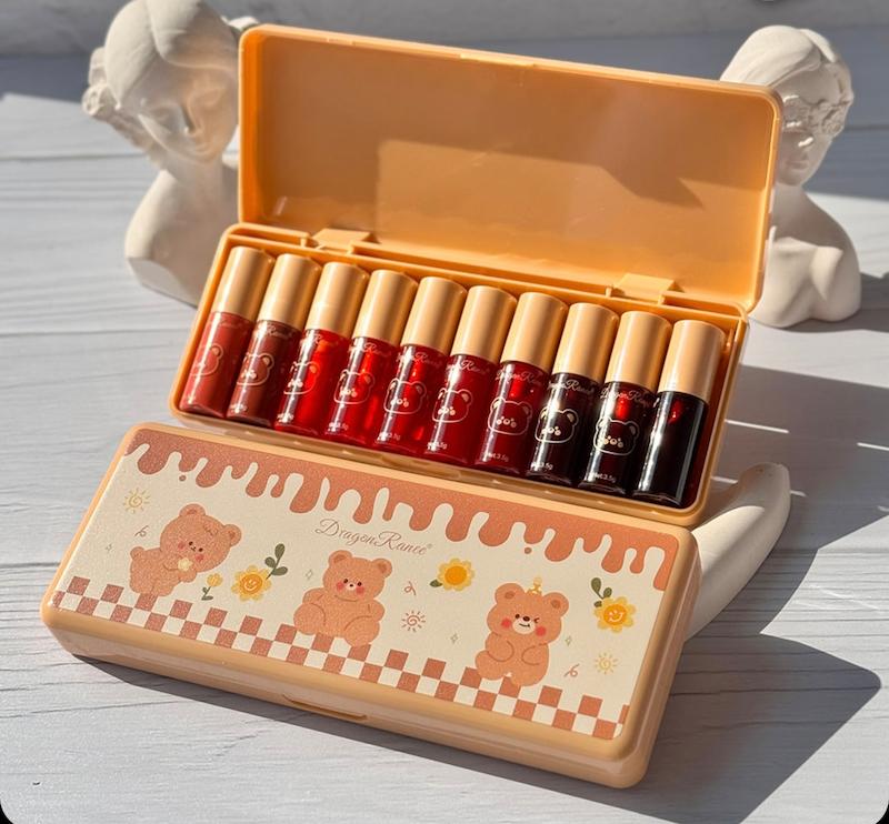 پک تینت و رژلب دراگون رانی مدل خرس و آفتابگردان ۱۰ عددی