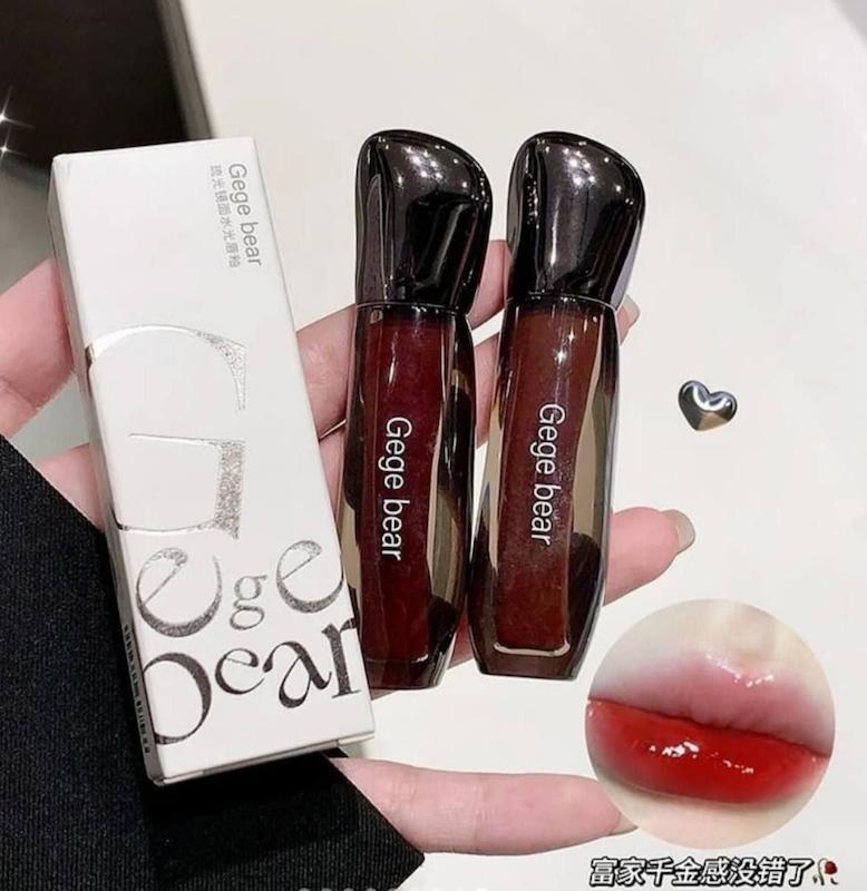 رژلب خیس و لیپ گلاس جیجی بیر سنگی ۱ Gege Bear