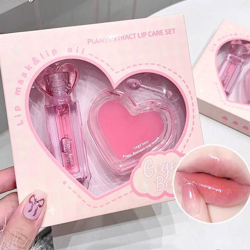 پک لیپ گلاس و ماسک لب جیجی بیر ۲ عددی Gege Bear