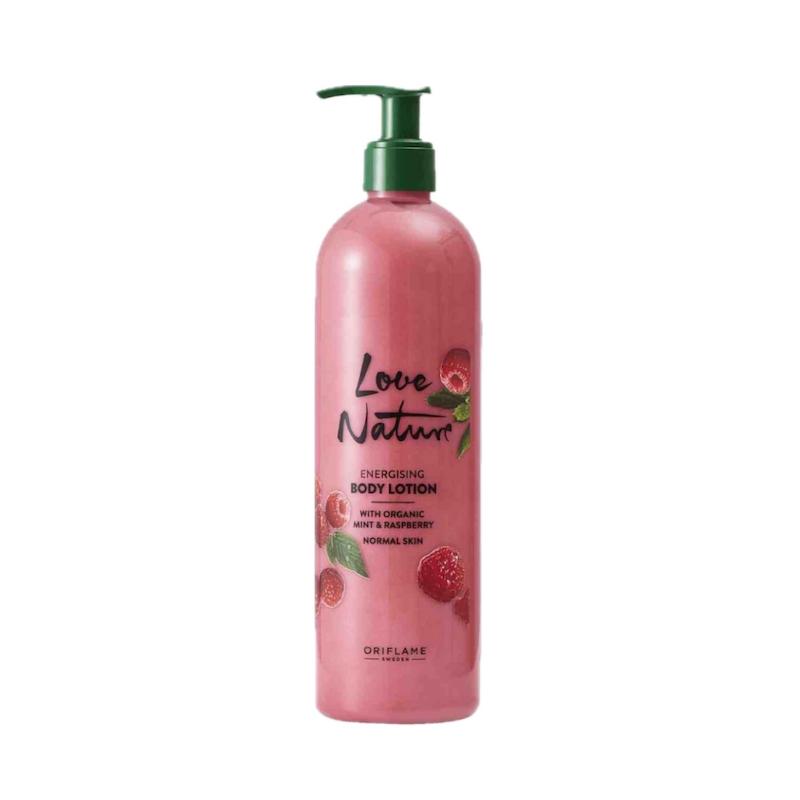 لوسیون بدن تمشک و نعنا لاونیچر ( خرید سوئد ) حجم ۵۰۰ میلی لیتر (41505) Energising Body Lotion with Organic Mint & Raspberry     