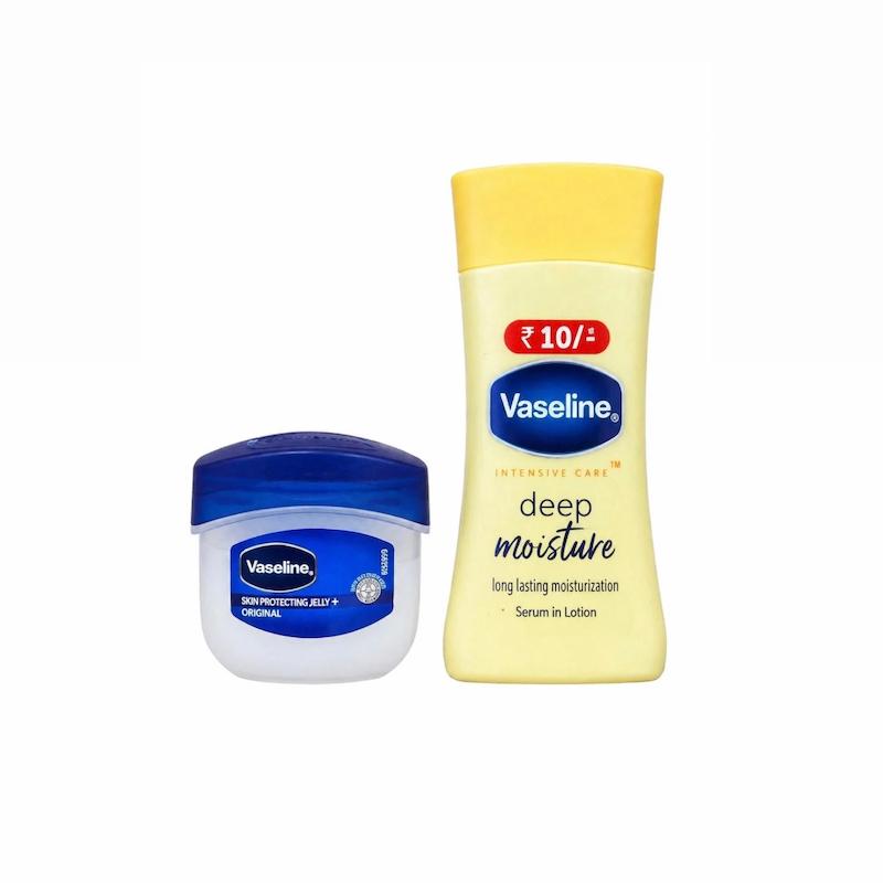 پک بالم لب و لوسیون وازلین مینی ۲ عددی Vaseline