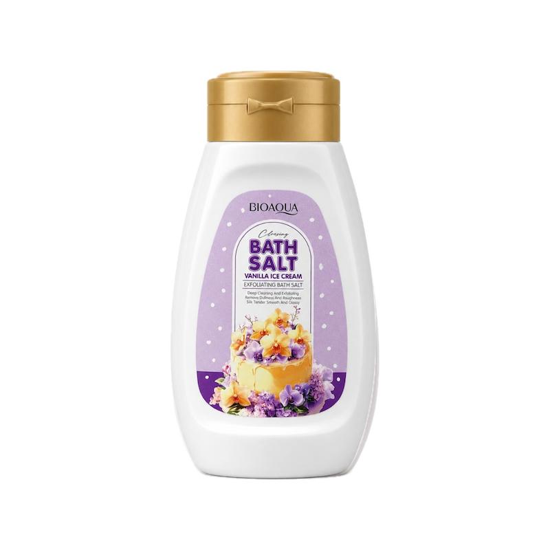 نمک بدن لایه بردار بستنی وانیلی بیوآکوا وزن ۴۳۰ گرم Vanilla Ice cream bath salt