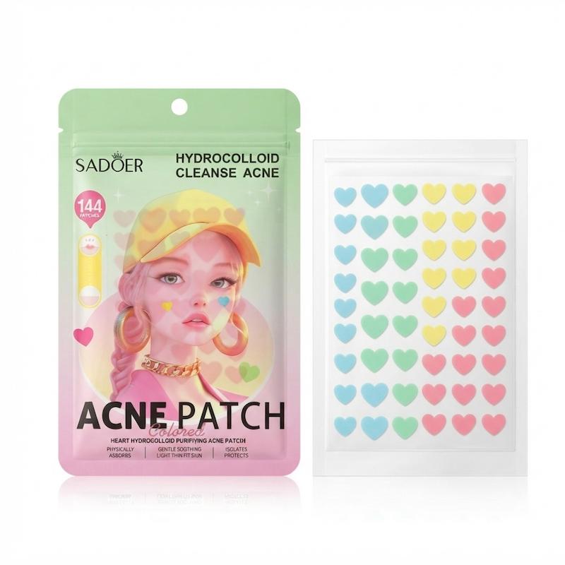 پچ ضد جوش و آکنه قلبی سادور ۱۴۴ عددی SADOER Heart Hydrocolloid Acne Patches – 144 Pcs