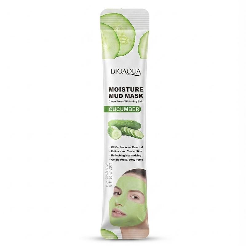 ماسک صورت خیار آبرسان و پاک کننده منافذ بیوآکوا وزن ۸ گرم Bioaqua Moisture Mud Mask Cucumber