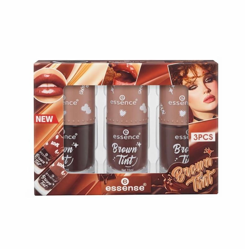 پک تینت لب و گونه اسنس قهوه‌ای ۳ عددی | رنگ طبیعی و ماندگار Essence Lip & Cheek Tint Set (Brown Collection) – 3 Pcs