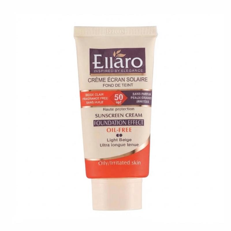کرم ضد آفتاب رنگی الارو SPF50 فاقد چربی حجم ۴۰ میلی لیتر Ellaro Sunscreen Cream
