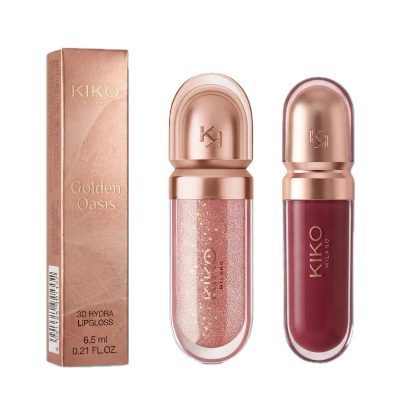 لیپ گلاس کیکو میلانو سه بعدی گلدن اویسیس Golden Oasis مسترکوالیتی Kiko Milano