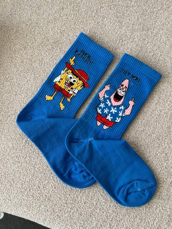 جوراب ساقدار فاک یو باب و پاتریک آبی