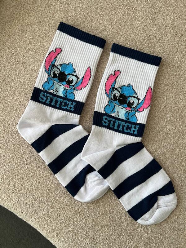 جوراب ساقدار استیچ رینگی عینکی سفید