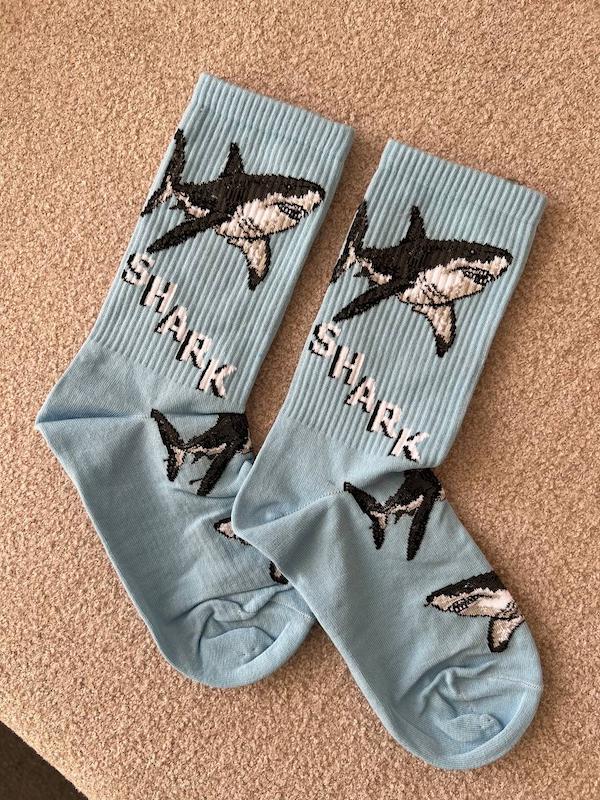 جوراب ساقدار کوسه ابی پاستیلی