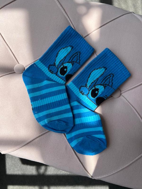 جوراب بچگانه استیچ ساقدار آبی تنزرین