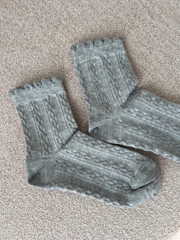 جوراب نیم ساق گندمی طوسی