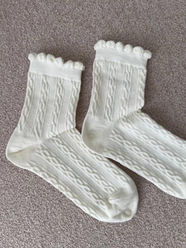 جوراب نیم ساق گندمی شیری