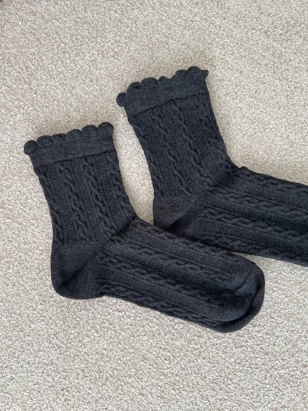 جوراب نیم ساق گندمی ذغالی