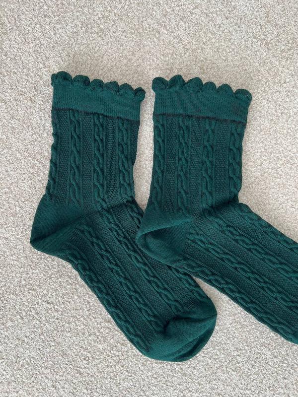 جوراب نیم ساق گندمی یشمی