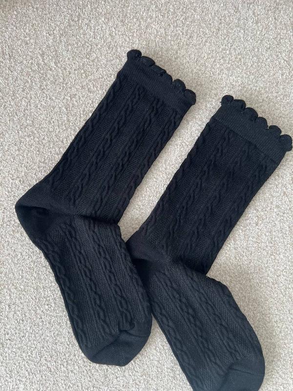 جوراب ساقدار گندمی مشکی 