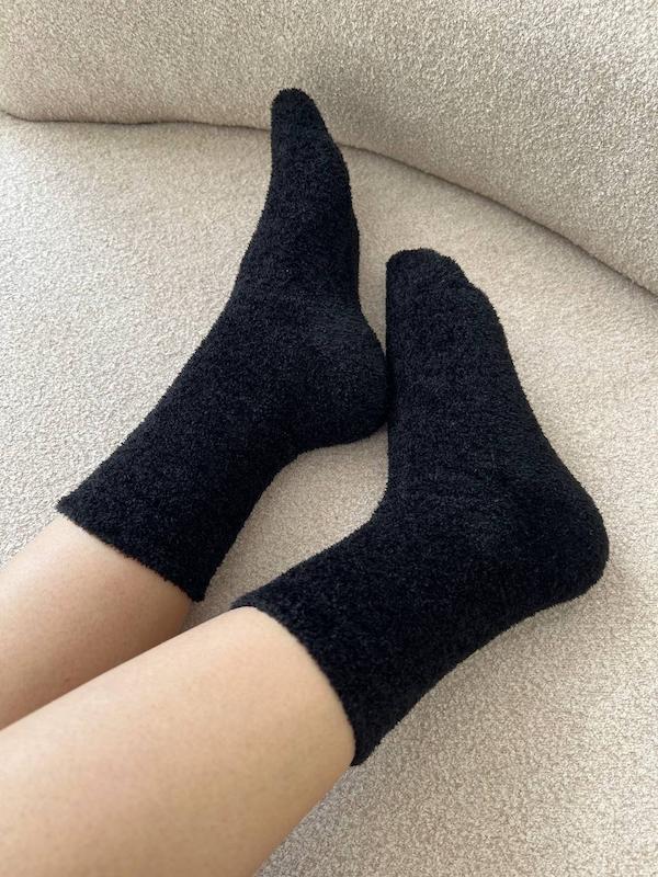 جوراب ساقدار پشمی مشکی زنانه